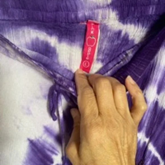 Women's pink Apple women Skirt Size L Purple White Tie Dye - Picture 3 of 4
